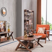 Kết hợp sofa gỗ rắn Bắc Âu căn hộ nhỏ bằng gỗ vải sofa mới phong cách Trung Quốc phòng khách đồ nội thất có thể giặt sofa - Đồ nội thất thiết kế