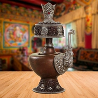 Непальский горшок чистый бронзовый тибетский кастрюль с тибетской биографией биография