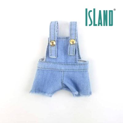 taobao agent Islanddoll 1/8bjd Bru light blue jeans strap pants (just clothing does not contain baby)
