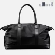 Túi du lịch nam mặt cắt ngang dung tích lớn duffel túi vải nylon túi với da bò vải ánh sáng thủy triều - Túi du lịch