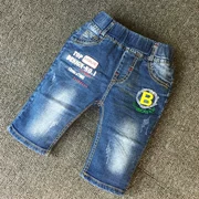 Quần jeans bé trai hè 2019 khí mới nước ngoài Phiên bản Hàn Quốc của trẻ em mặc quần trẻ em quần mùa hè - Quần jean