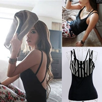 Fat mm Modal Camisole với áo hở lưng gợi cảm cỡ lớn 200 kg đeo chéo với áo độn ngực - Áo vest áo thun ba lỗ nữ đẹp