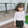 Áo sơ mi trắng bé gái 2019 mùa thu mới phiên bản Hàn Quốc của áo sơ mi rộng cổ bé ngoại búp bê cổ áo bé gái - Áo sơ mi áo sơ mi đáng yêu cho bé gái