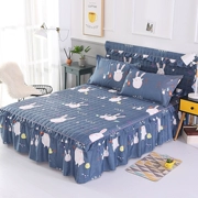 Cỏ xanh giường trampoline váy 2019 vẻ đẹp giường trắng dày 1,5 m chăn bông trải giường - Váy Petti