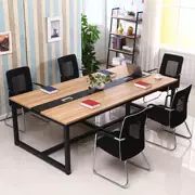 Bàn hiện đại mở nội thất văn phòng tối giản hiện đại Bàn làm việc 6 người bàn hội nghị công ty bàn dài - Nội thất văn phòng