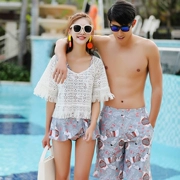 2019 phiên bản Hàn Quốc mới của cặp đôi bảo thủ chia đôi đồ bơi ngực nhỏ ba mảnh tụ tập áo cánh tình nhân - Vài đồ bơi