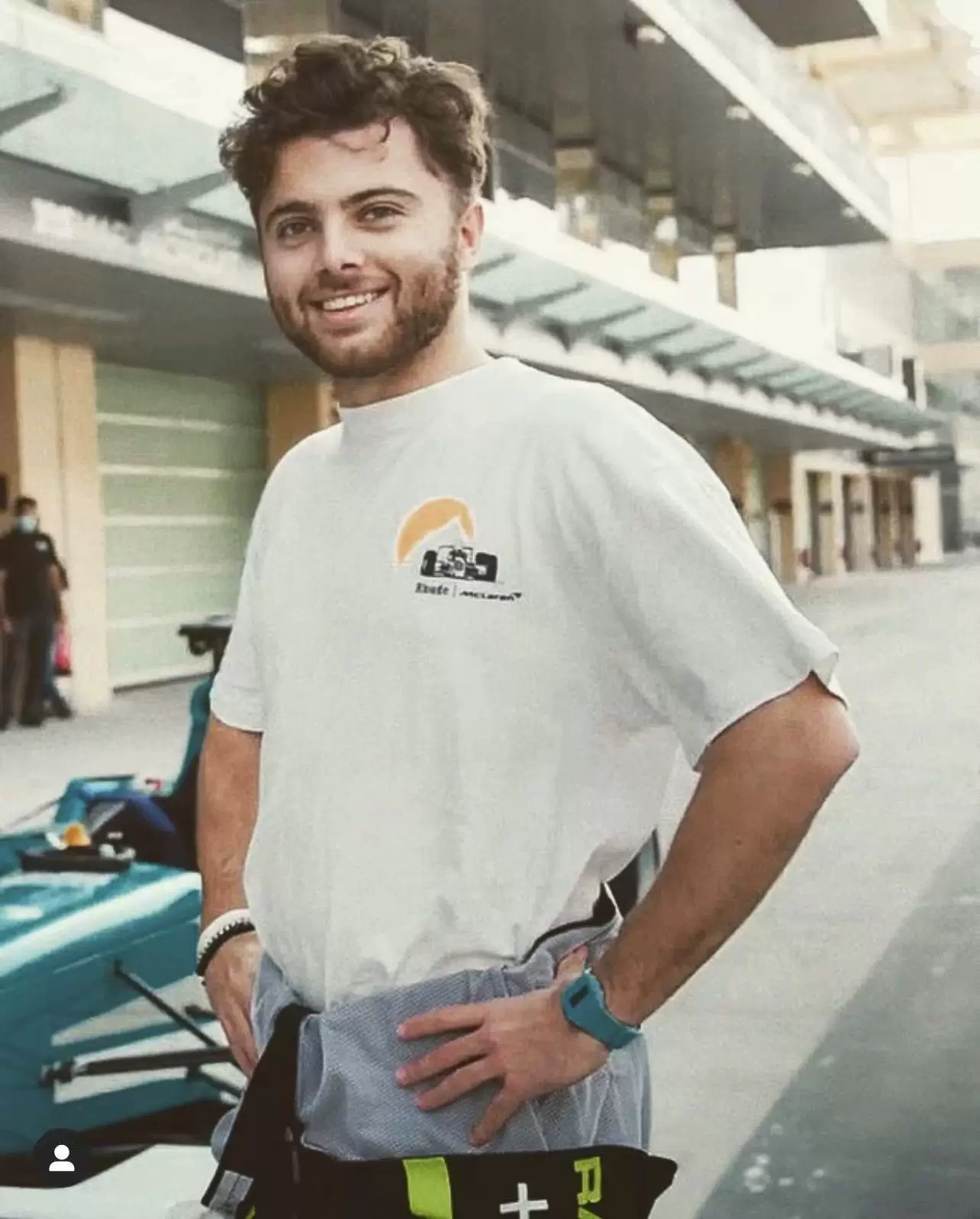 Совместная футболка Rhude / McLaren F1 Формула, классика, цветочный рисунок, круглый вырез, свободная, коротким рукавом