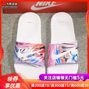 Dép Nike nữ 2019 hè mới thể thao và giải trí giày đi biển sandal hoa một chữ 618919-113 - Dép thể thao