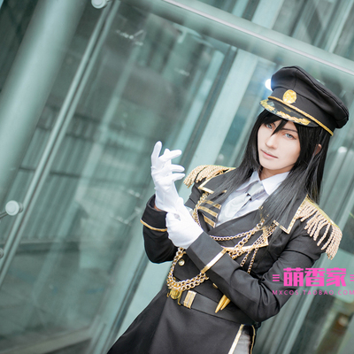 taobao agent Mengxiangjia K Night Knife God Dog Lang Black Long Straight Hair Cosplay Wig Wig Found