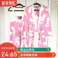 Coral nhung thỏ phim hoạt hình lady quai áo phù hợp với đồ ngủ dày dễ thương dịch vụ nhà giải phóng mặt bằng đặc biệt đồ bộ pijama nữ lụa