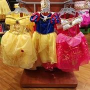 Thượng Hải Disney Người đẹp ngủ Ai Luobei Bai Xue Tóc dài Công chúa Đầm trẻ em Trình diễn Trang phục - Váy trẻ em