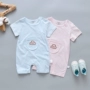 Quần áo trẻ em Xiêm mùa hè mỏng quần áo trẻ sơ sinh cotton 6 tháng 1 tuổi Quần áo leo núi 9 trẻ em 3 bé 4 tay áo ngắn 5 - Áo liền quần jumsuit nhung trẻ em