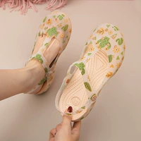 Летние нескользящие комфортные тапочки в стиле Crocs, пляжная обувь, обувь для медсестер, 2023, закрытый носок, мягкая подошва