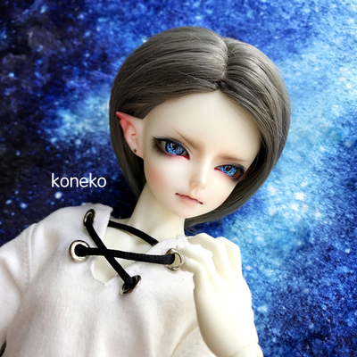 taobao agent [Free shipping] BJD doll wigs 346 points divide male god short hair gray black