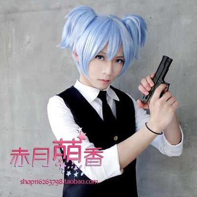 taobao agent Mengxiang's assassination classroom Chaotian 渚 冰 blue double tiger mouth clip cosplay fake discovery goods shipping