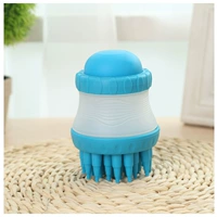 Mới tắm thú cưng bàn chải massage chó mèo làm đẹp cung cấp silicone lược tắm vật nuôi - Cat / Dog Beauty & Cleaning Supplies găng tay loại bỏ lông thú cưng