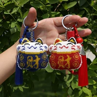 Подвеска для влюбленных ручной работы, коллекция 2021, с вышивкой, на удачу