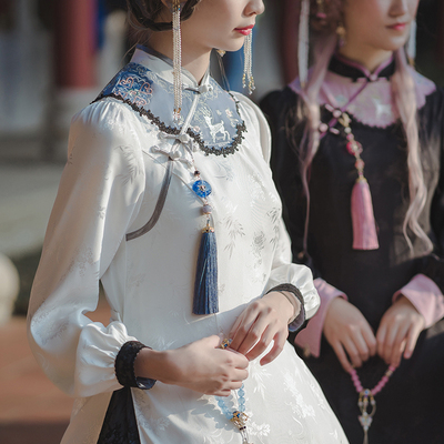 taobao agent ++ Chessstory Story+Congxian Xianqi Moving Moving Cheongsam Chinese Wind Lolita dress spot OP