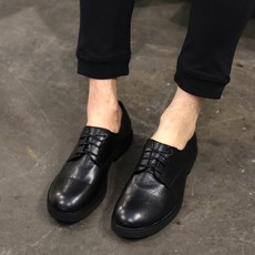 春夏 圆头日系男士真皮 厚底皮鞋 休闲鞋 细带 商务鞋3358-P235