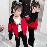 Осенняя куртка, детский кардиган с капюшоном, подходит для подростков, коллекция 2021, в западном стиле, свободный крой