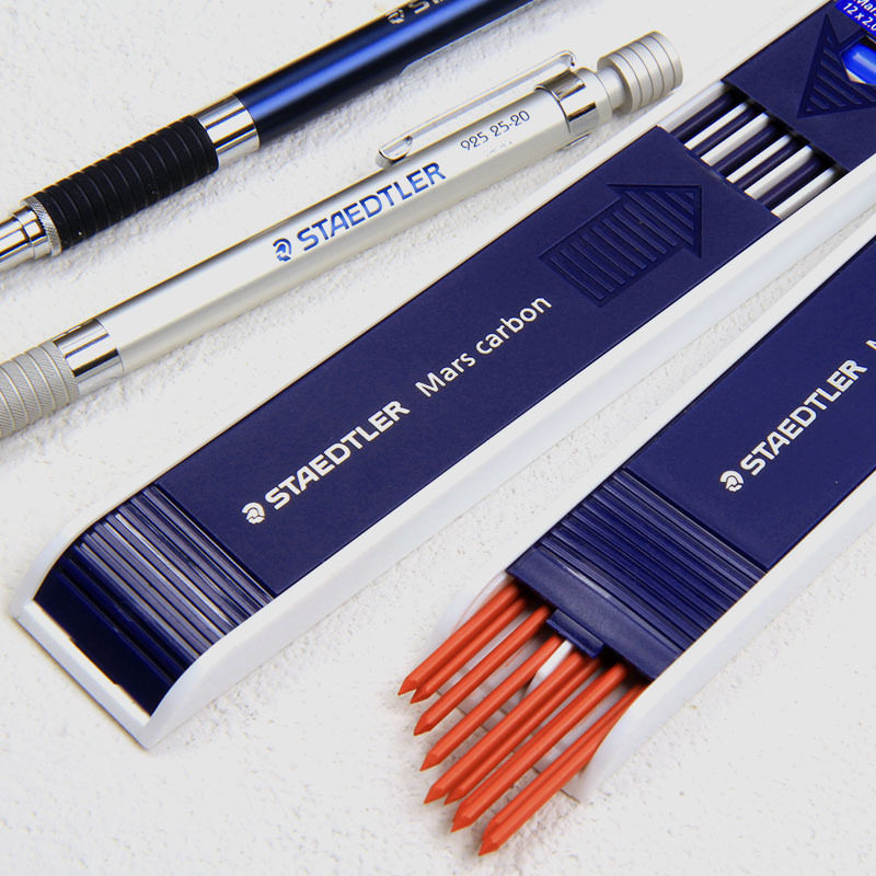 독일 STAEDTLER SCHIDE TOWER 204 컬러 리드 코어 펜 엔지니어링 드로잉 파란색 및 빨간색 2.0MM