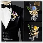Hoa trâm gốc Hoa trâm cài hoa vĩnh cửu Hàn Quốc cưới cô dâu chú rể cao cấp đẹp hoa phong cách châu Âu - Trâm cài