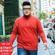 2018 size lớn thời trang nam mới mùa thu chất béo và phân bón để tăng chất béo áo len nam dài tay áo len thủy triều - Kéo qua