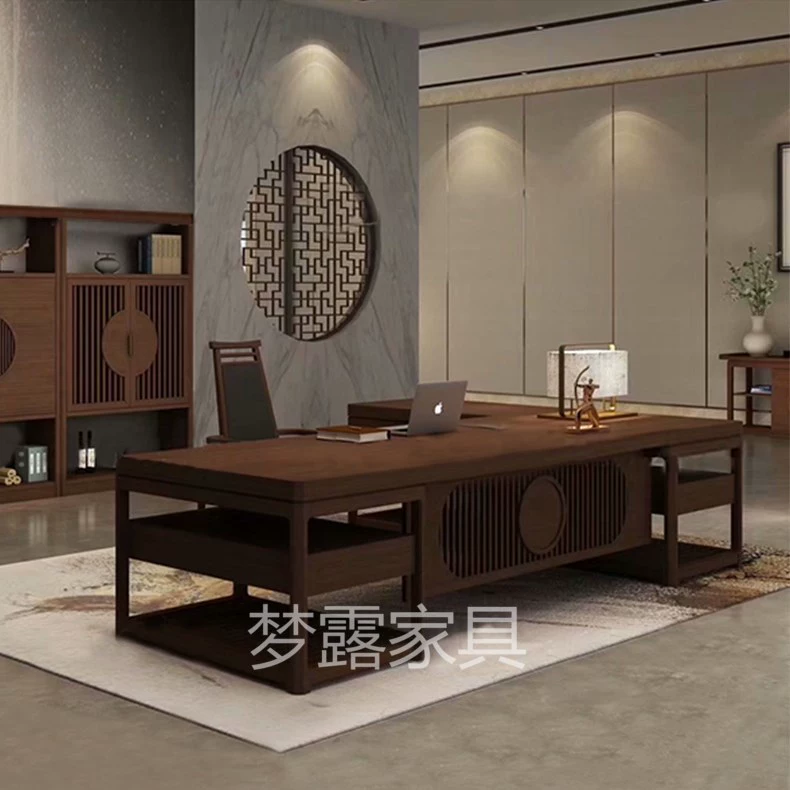 Bàn kiểu mới Trung Quốc bàn ông chủ đơn giản, hiện đại bàn đơn gỗ - Nội thất văn phòng
