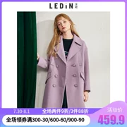 Lecho 2018 mùa đông mới của phụ nữ khóa áo len dài áo khoác len trong phần dài của phiên bản áo khoác Hàn Quốc - Áo khoác dài