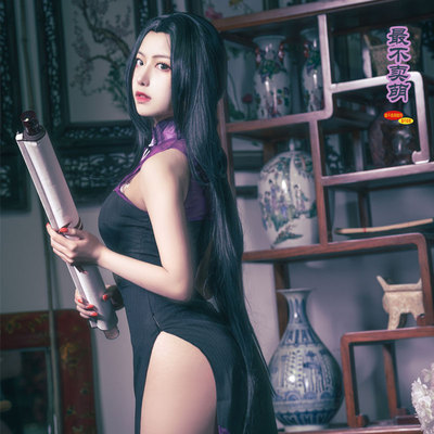 taobao agent Sword Three Wanci Cheongsam COS Toujia Cosply Coster Female Black Purple Sword Nets 30 % of the most uncomfortable