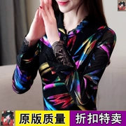 Jin Xuan nhớ lại một bộ trang phục vui nhộn 2019 mùa xuân mới in thời trang Áo sơ mi tay ngắn mỏng tay áo F1507 - Quần áo ngoài trời