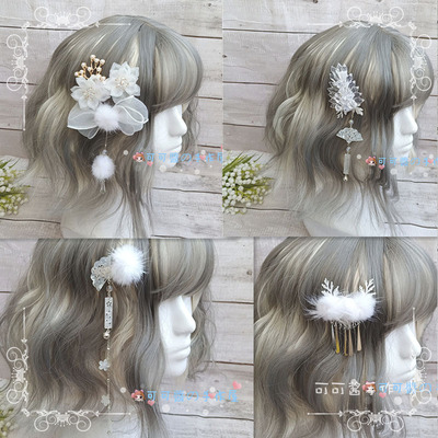 taobao agent Genuine winter hair accessory, Hanfu, velvet Chinese hairpin, Lolita style, plush