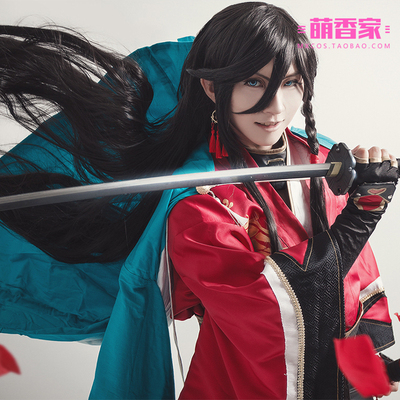 taobao agent Mengxiangjia Swords Dance and Quan Shou and Dingding Black Style long straight hair COS wig