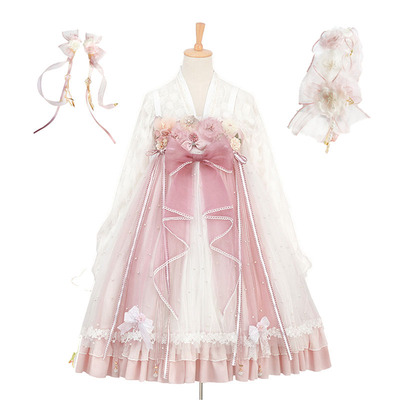 taobao agent Original hand -made cloud deep flower tree ancient style lolita hair hoop headwear small objects full set can be equipped with cherry tea cherry blossoms