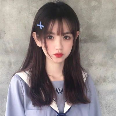 taobao agent Wig, bangs, natural look, internet celebrity, mid length, 