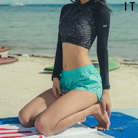 Sản phẩm mới của thương hiệu đường phố Hồng Kông đặc biệt cung cấp phiên bản tiếng Hàn của bộ đồ bơi thể thao bikini tay dài chia đôi là áo tắm spa mỏng - Bikinis đồ bơi 1 mảnh váy