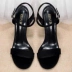 giày sneaker nữ trắng Mùa Hè 2023 Mới Da Lộn Mũi Tròn Đế Giày Cao Gót Hở Ngón Dây Giày Sandal Đa Năng Màu Đen Dự Tiệc Giày giày thể thao nữ adidas Giày cao gót