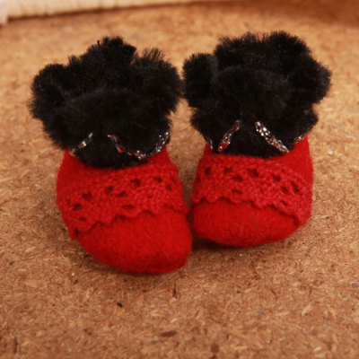 taobao agent Footwear, doll, low boots, handmade, scale 1:8, raccoon