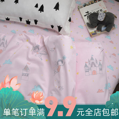 taobao agent Pure cotton fabrics A grinding hair, pill cotton cloth baby baby bedding, cartoon sheets, flower fairy elves