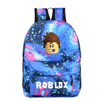 Blue Starry kids backpack roblox school bags for boys