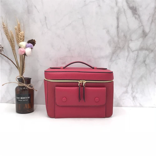 Красная полиуретановая брендовая портативная вместительная и большая сумка-органайзер, в корейском стиле, популярно в интернете