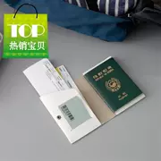 tKorea Đơn giản tính khí giả da giữ hộ chiếu ngắn thời trang nam và nữ du lịch gói tài liệu gói hộ chiếu - Túi thông tin xác thực