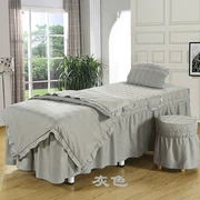 Các quảng cáo pro mềm bông đẹp bedspread denim thẩm mỹ viện Hàn Quốc mới với một gia đình lanh màu xám custom-made của bốn nhà sản xuất - Trang bị tấm