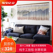 Gradient nhuộm màu trang trí tường Phong cách Bắc Âu dệt tay tấm thảm treo tường Trung Quốc mô hình cảnh quan trang trí nhà