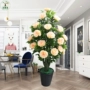Cây mô phỏng chậu hoa lan trang trí phòng khách sàn hoa giả chống hoa trang trí nhà Du Fu trong nhà hoa mẫu đơn lớn - Hoa nhân tạo / Cây / Trái cây hoa mộc lan giả