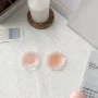 Đầu dính ngực siêu mỏng thoáng khí silicone tái sử dụng chống va đập sữa bơi núm vú vô hình - Nắp núm vú dán nhũ hoa tròn