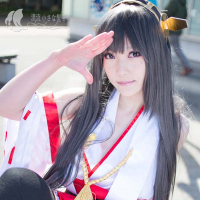 taobao agent COSPLAY wigga GSC fleet Collection ship maiden fake hazel fake black black long straight hair