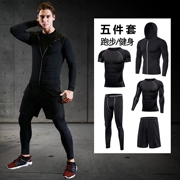 Li quần áo thể dục nam phù hợp với ba mảnh quần khô nhanh chạy quần áo thể thao phù hợp với quần áo bóng rổ đào tạo Jianning - Quần áo tập thể hình