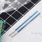 Кисть, фондан, карандаш для губ, синий держатель для ручек, цветные карандаши, ручная роспись