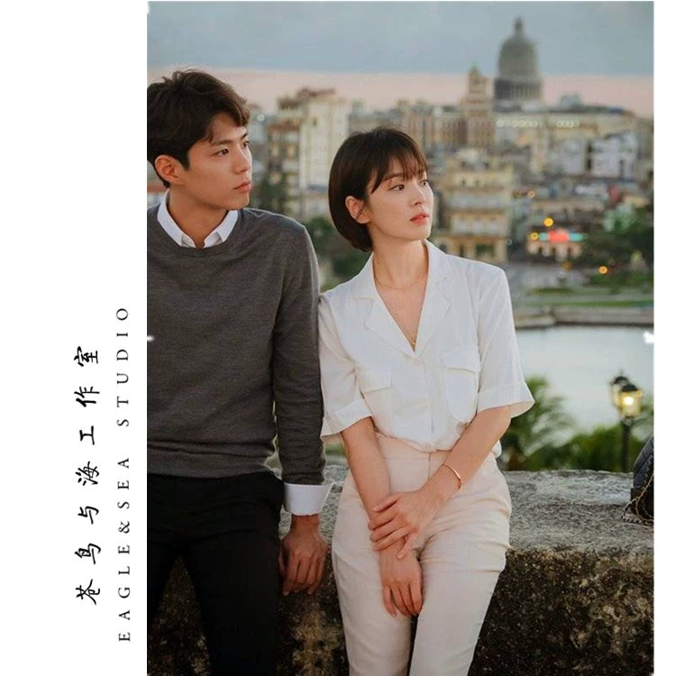 Xuân hè 2021 bạn trai mới của Song Hye Kyo cùng phiên bản Hàn Quốc của áo sơ mi trắng tay ngắn tay lửng nữ - Áo sơ mi